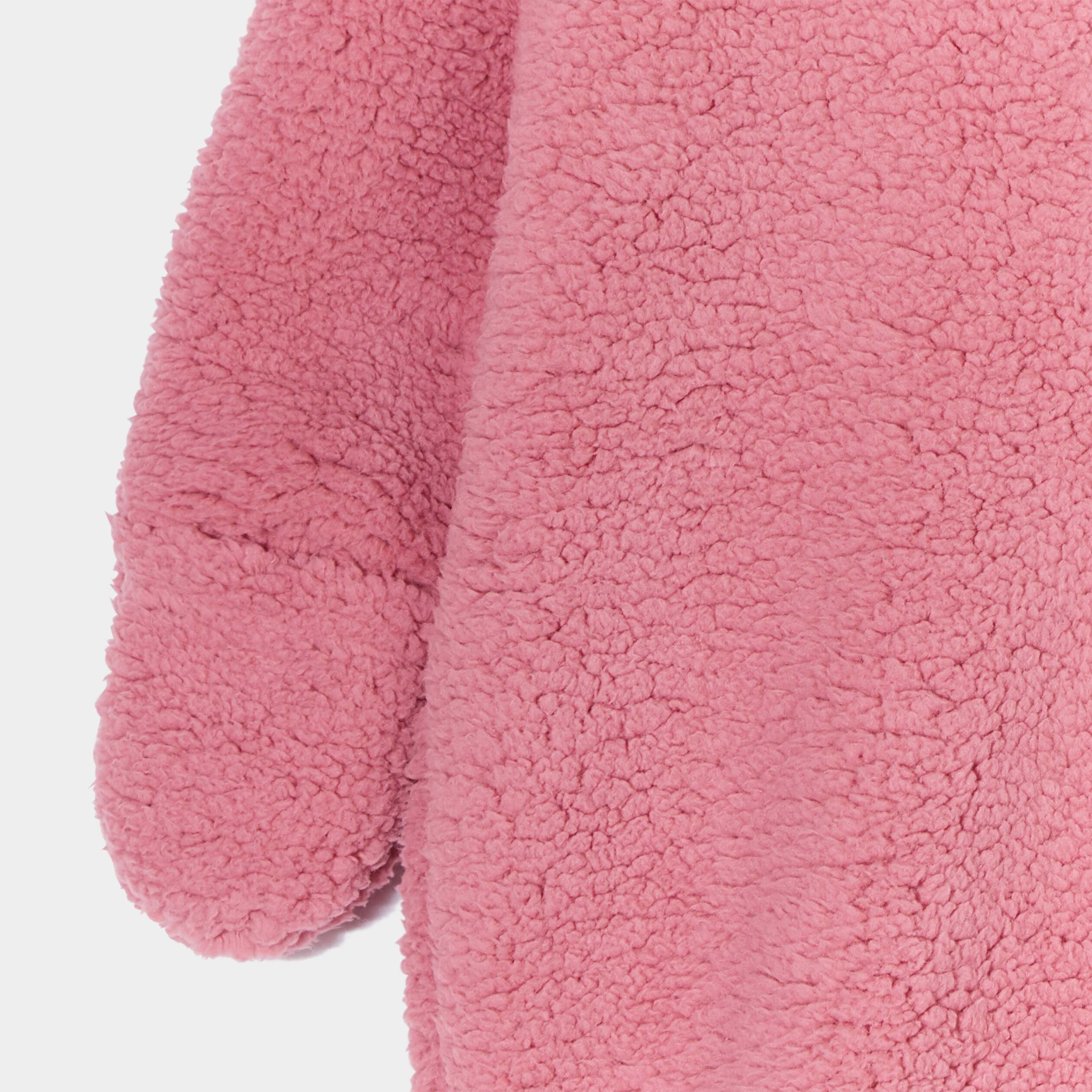Combinaison pilote imitation mouton vieux rose bébé fille | La Halle