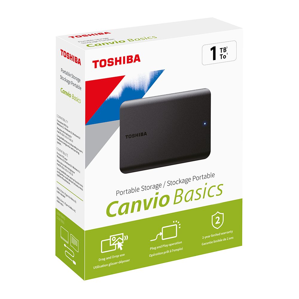 Toshiba Canvio Basics 2022 externe HDD-Festplatte (1 TB) 2,5