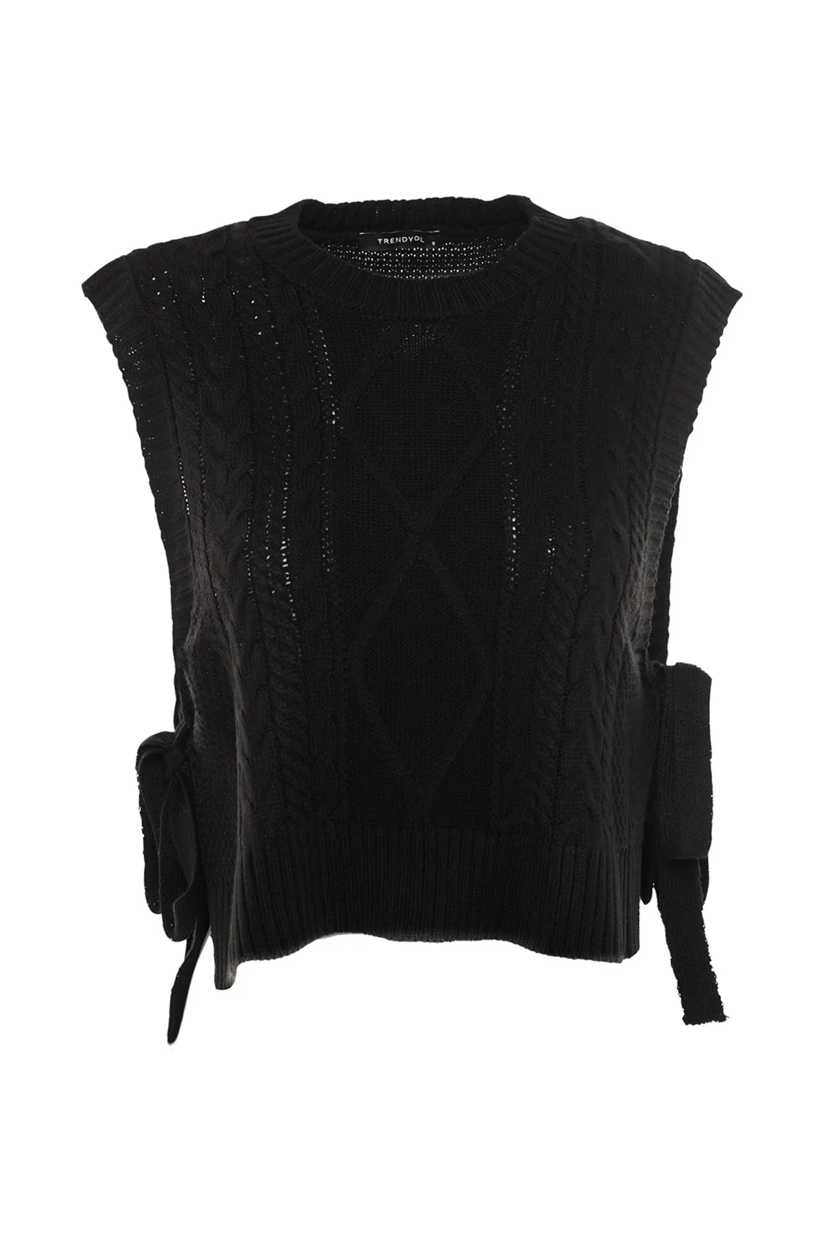 Trendyol Collection  Strickweste - Schwarz - Regular Fit