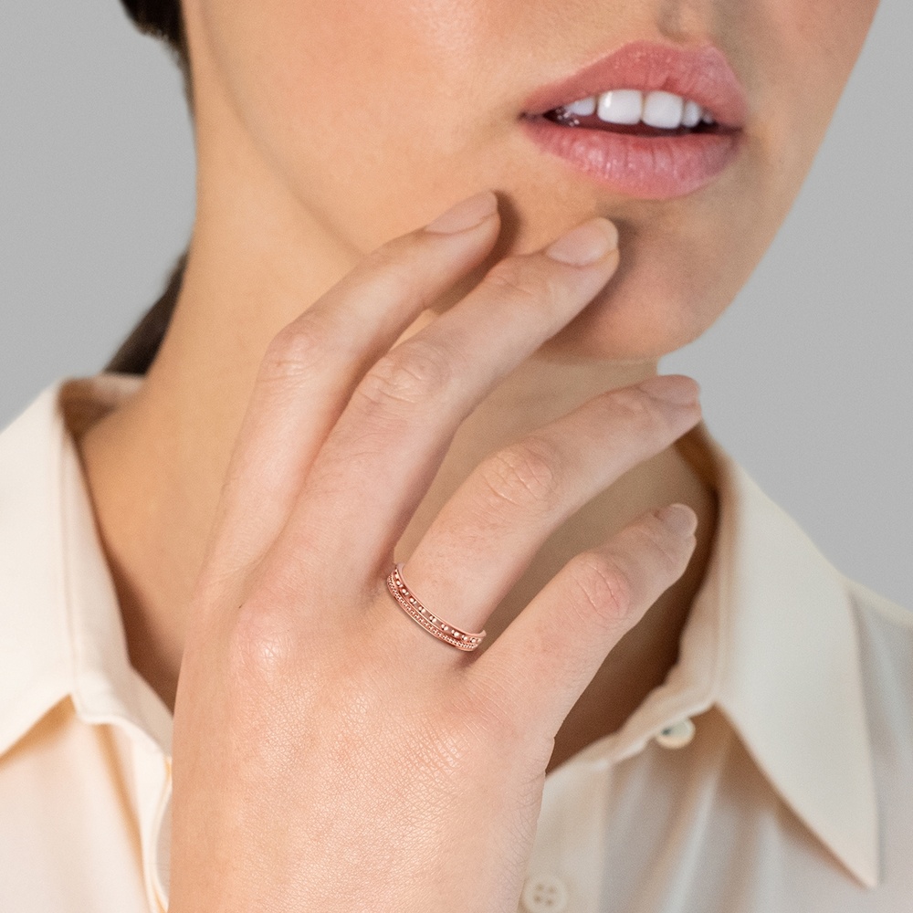 Glanzstücke München Bague en argent Argent sterling en Or rose Bague