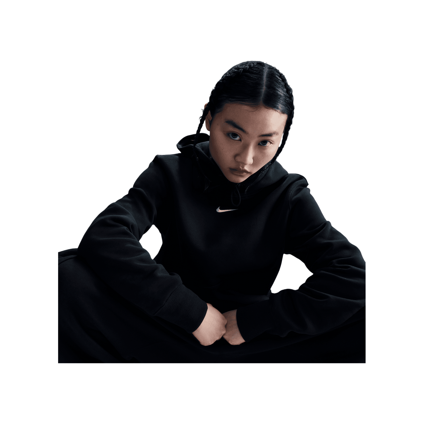 Nike Phoenix Fleece Hoody Damen Schwarz F010