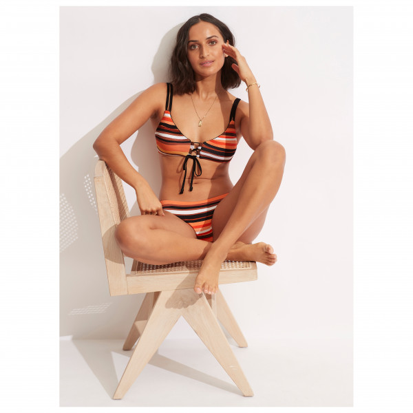 Seafolly - Women's Sun Stripe Reversible Bralette - Bikini-Top