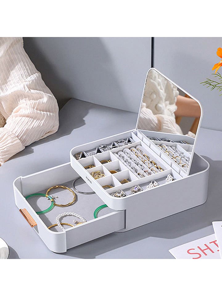 Joybos Schmuckkasten in Weiß - (B)19 x (H)8,3 x (T)23 cm günstig kaufen onesize