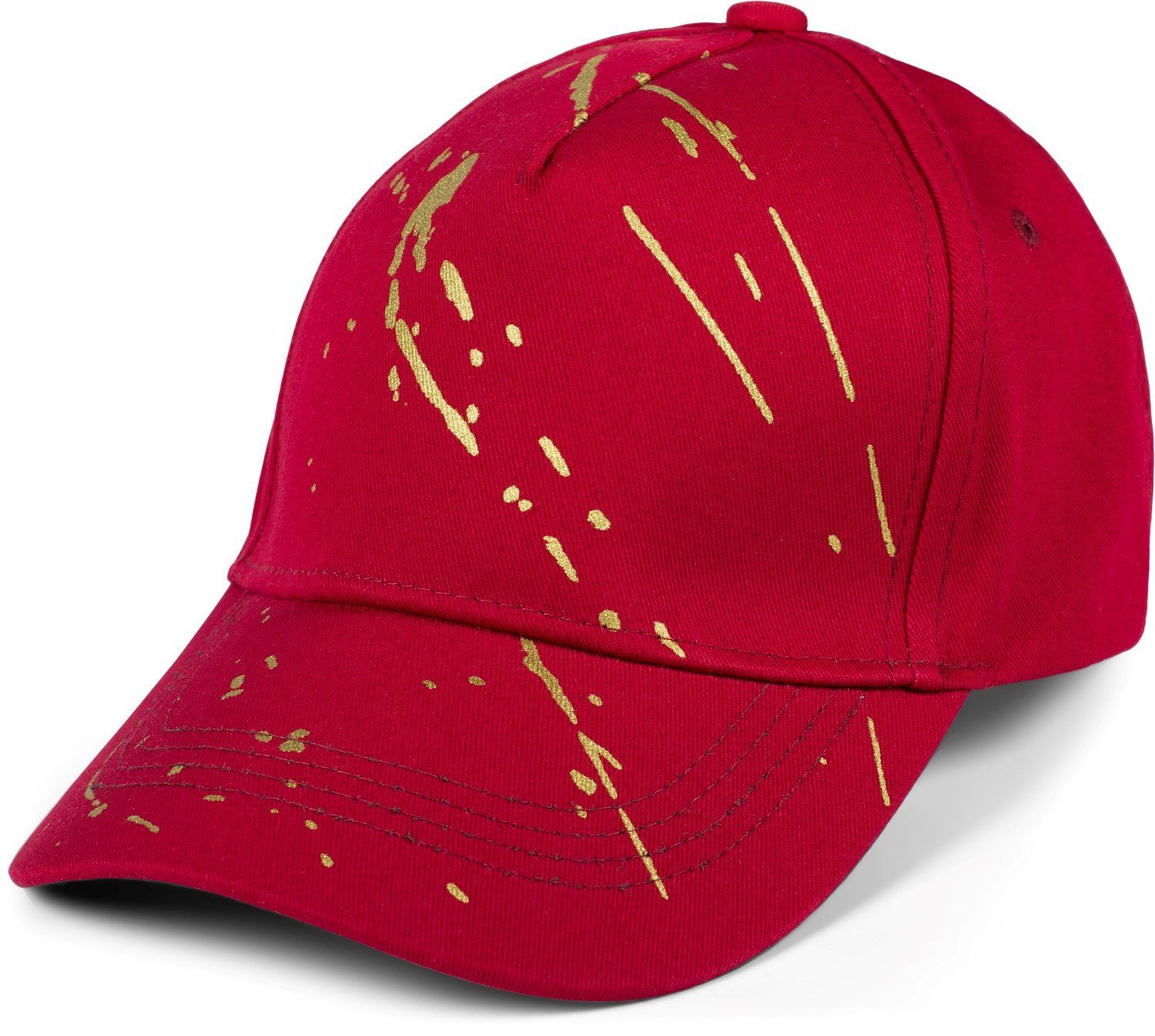 styleBREAKER Baseball Cap (1-St) Baseball Cap mit goldenen Farbspritzern
