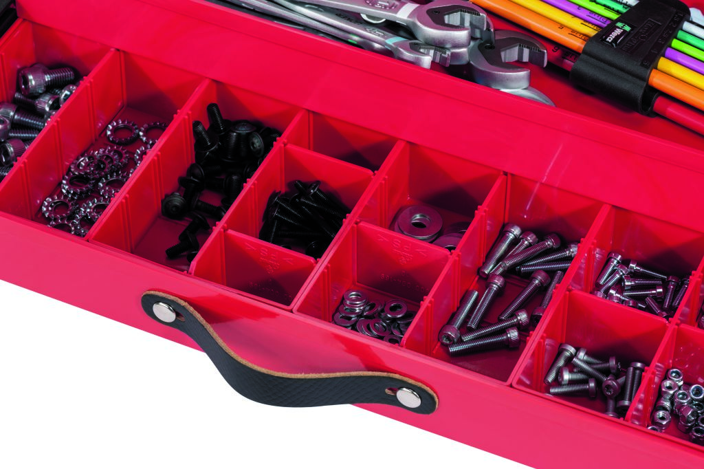 Parat 44.500.581 Top-Line lædertaske med skuffer og hjul
