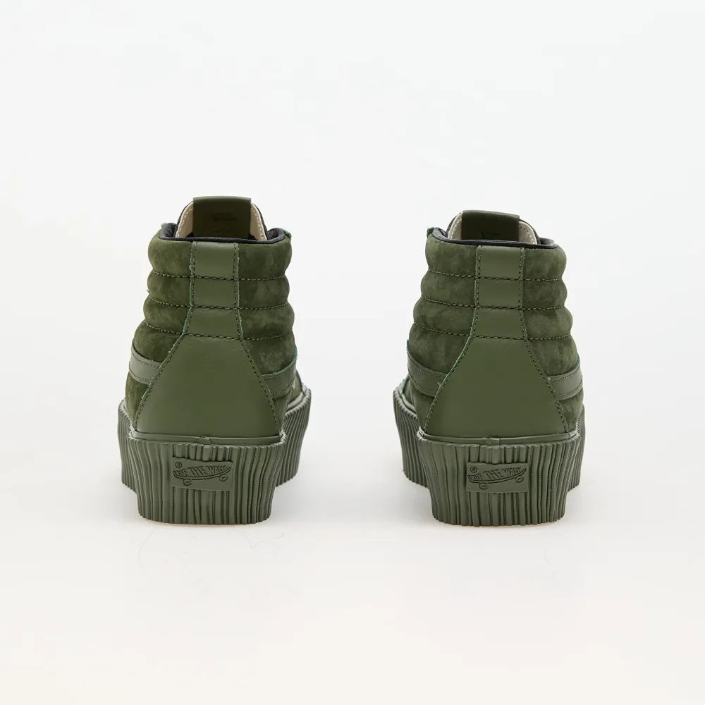 Vans Sk8 Hi Reissue 38 Platform LX Suede Leather Army VN000CNFARM1 / grün