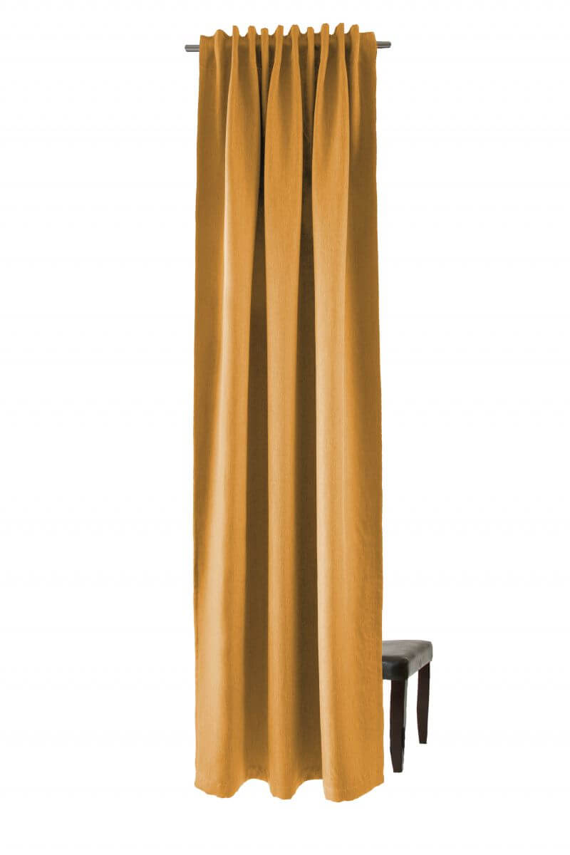 Indes Fuggerhaus Verdunkler Galdin verdeckte Schlaufen Safran 140 x 245 cm