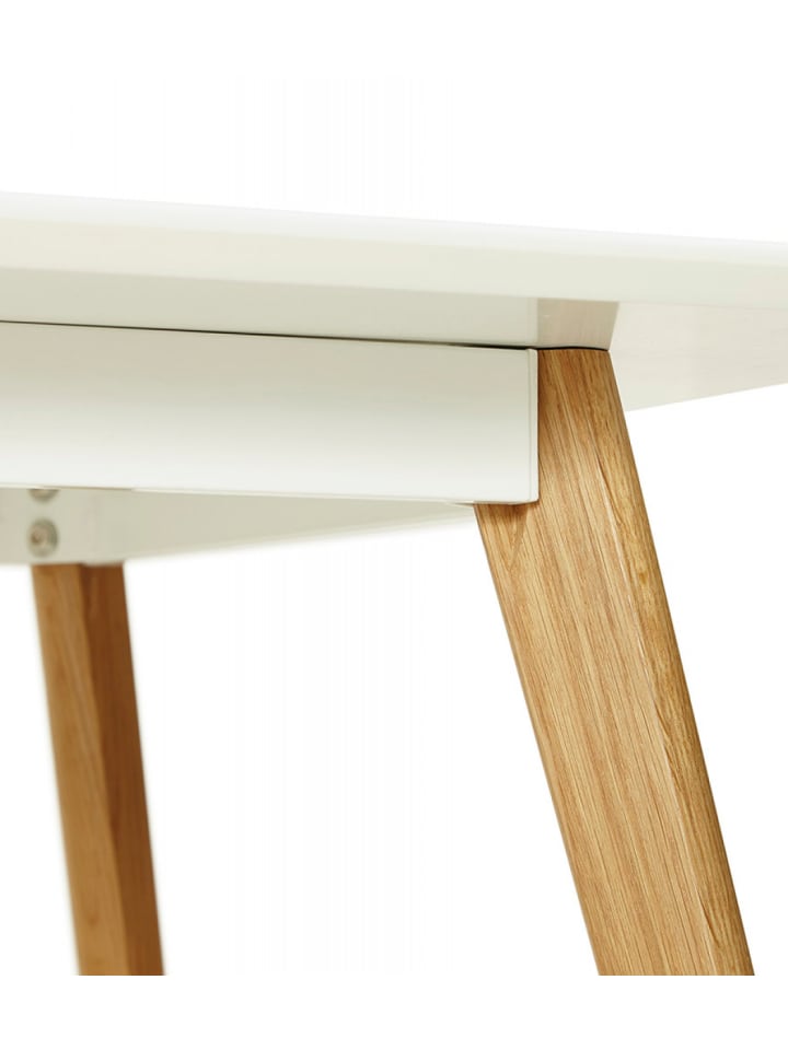 KADIMA DESIGN Esstisch Skandinavisch Weiß MDF Holz | Skandinavischer Stil in Weiß günstig kaufen 160 x 90 x 75 cm