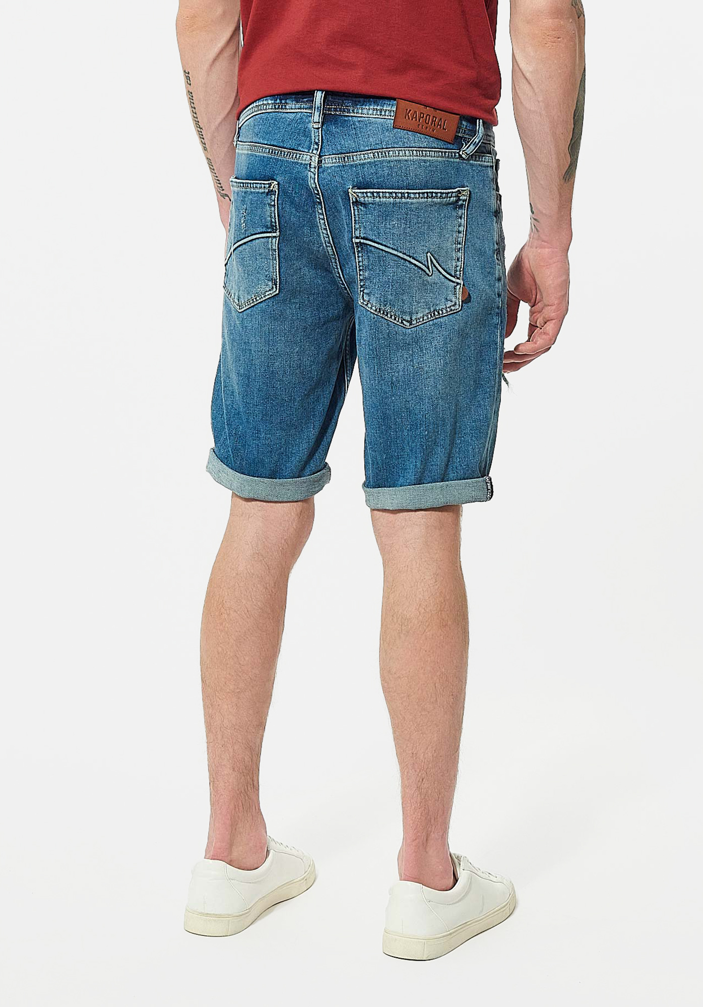 VITO   Bermuda straight en jean Homme