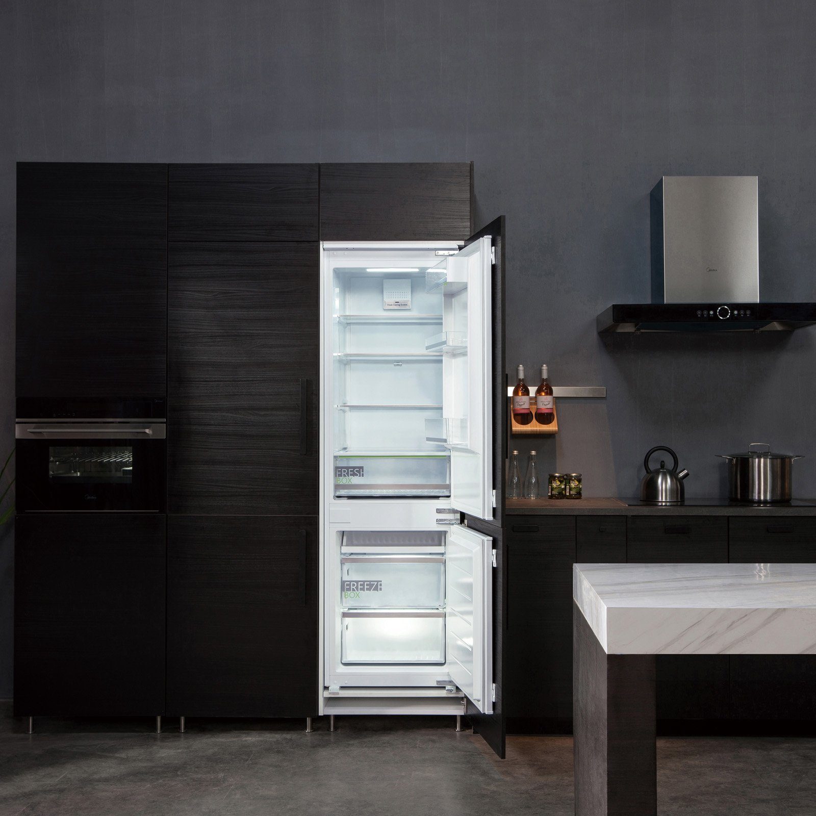 Midea Einbaukühlgefrierkombination MERE255FGE01S, No Frost
