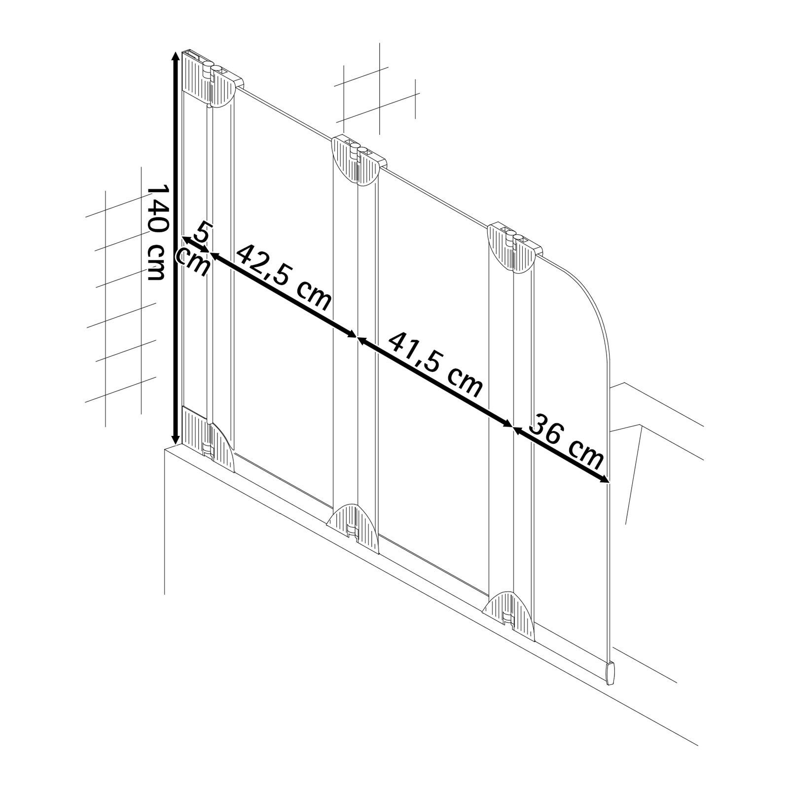 Schulte Badewannenaufsatz Komfort, 3 mm Sicherheitsglas, (2 tlg), BxH: 125 x 140 cm