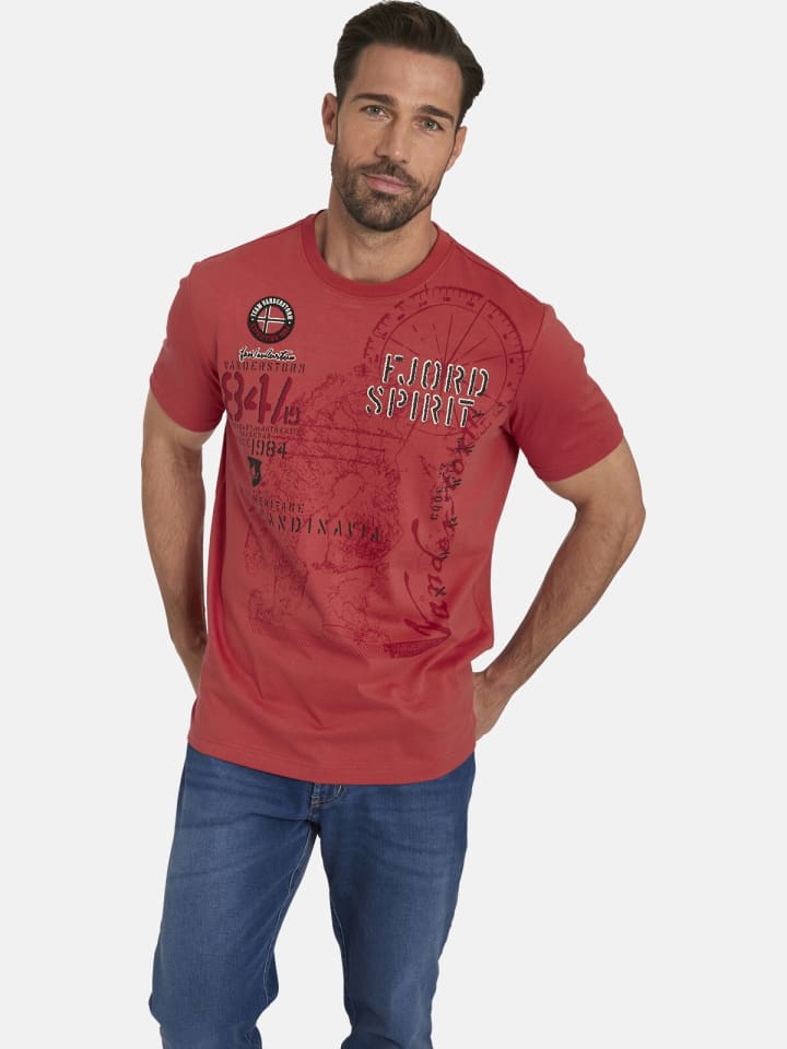 Jan Vanderstorm T-Shirt DOMINIK in rot günstig kaufen