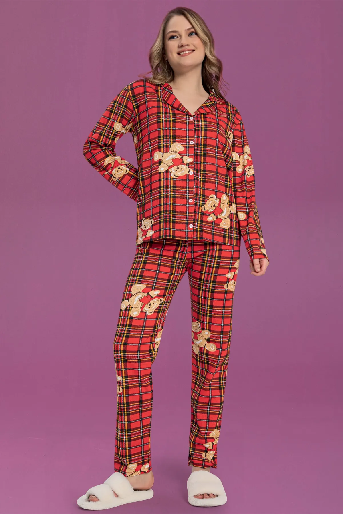 STRAWBERRY  Pyjama-Set aus Baumwolle mit Knöpfen