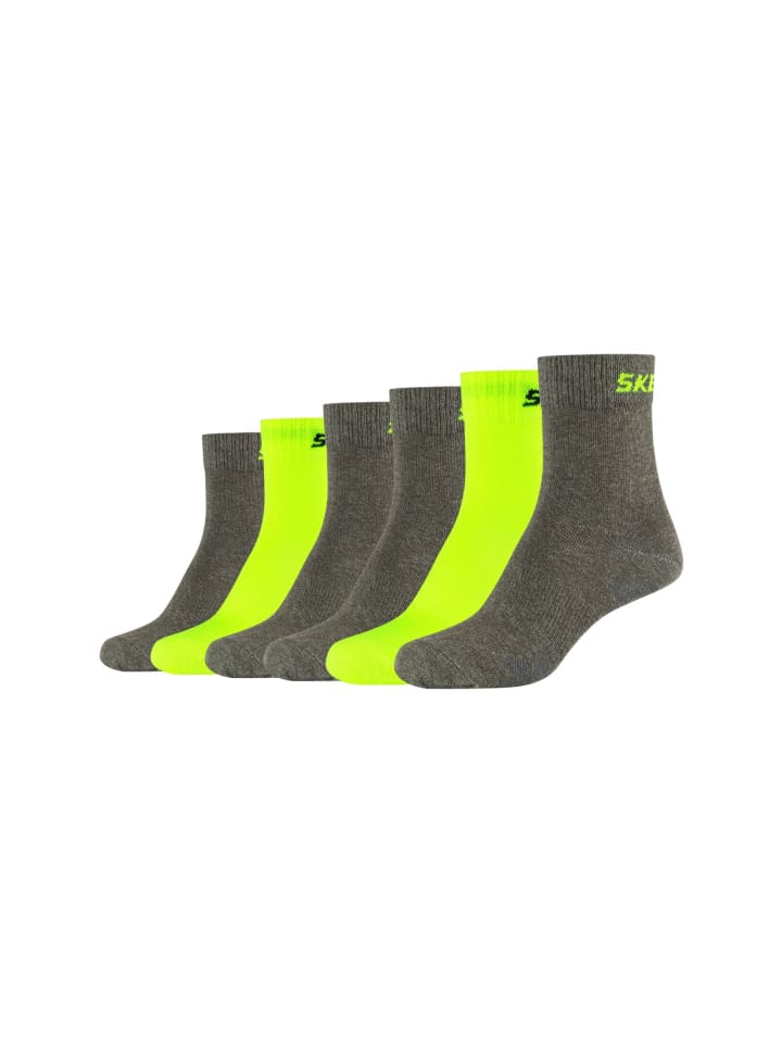 Skechers Socken 6er Pack mesh ventilation in burnt olive melange günstig kaufen 27-30