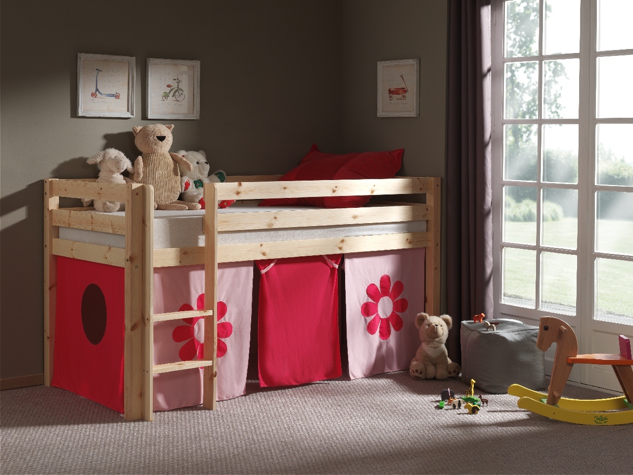 VIPACK Spielbett Pino mit Textilset 
