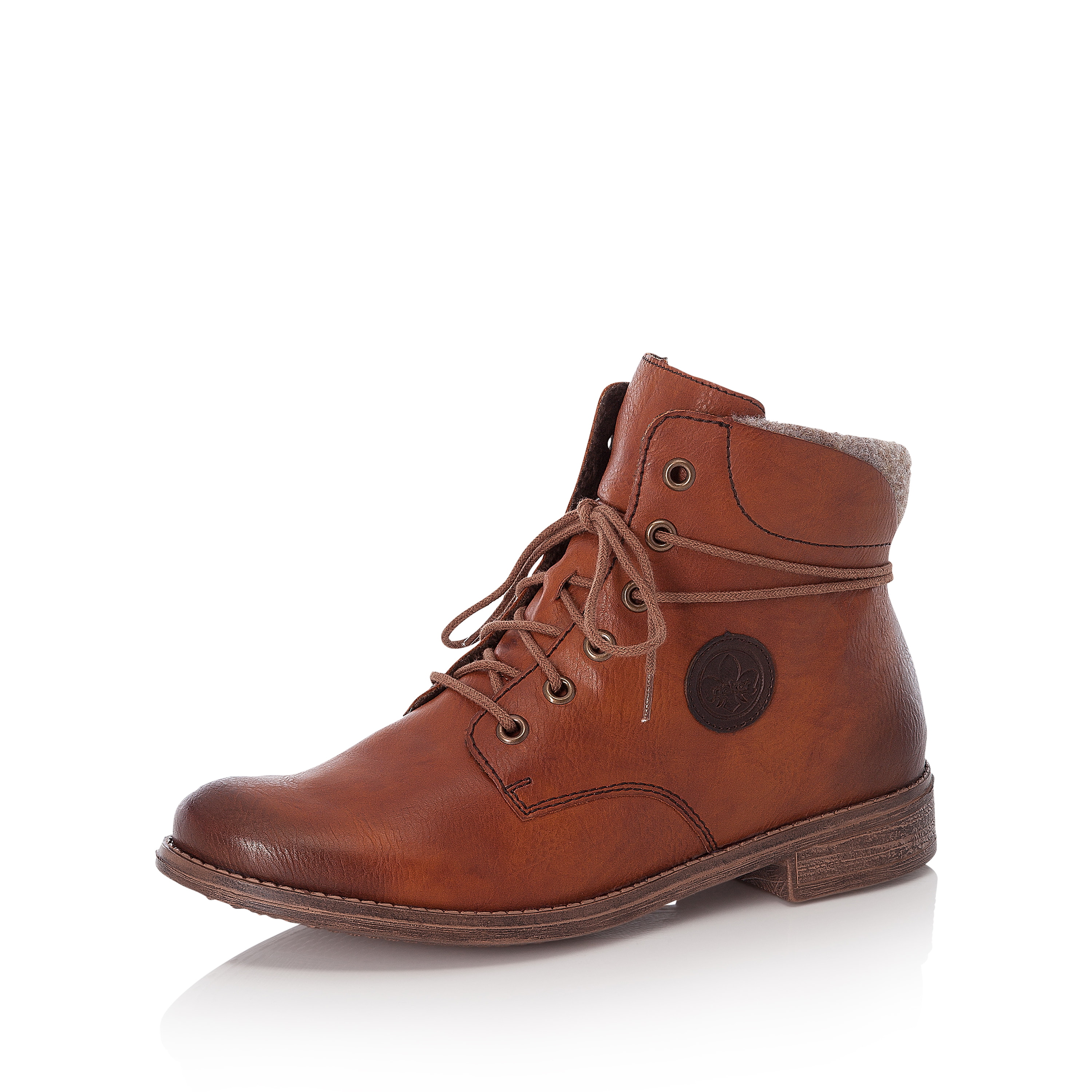 Rieker Damen Schnürstiefel zimtbraun