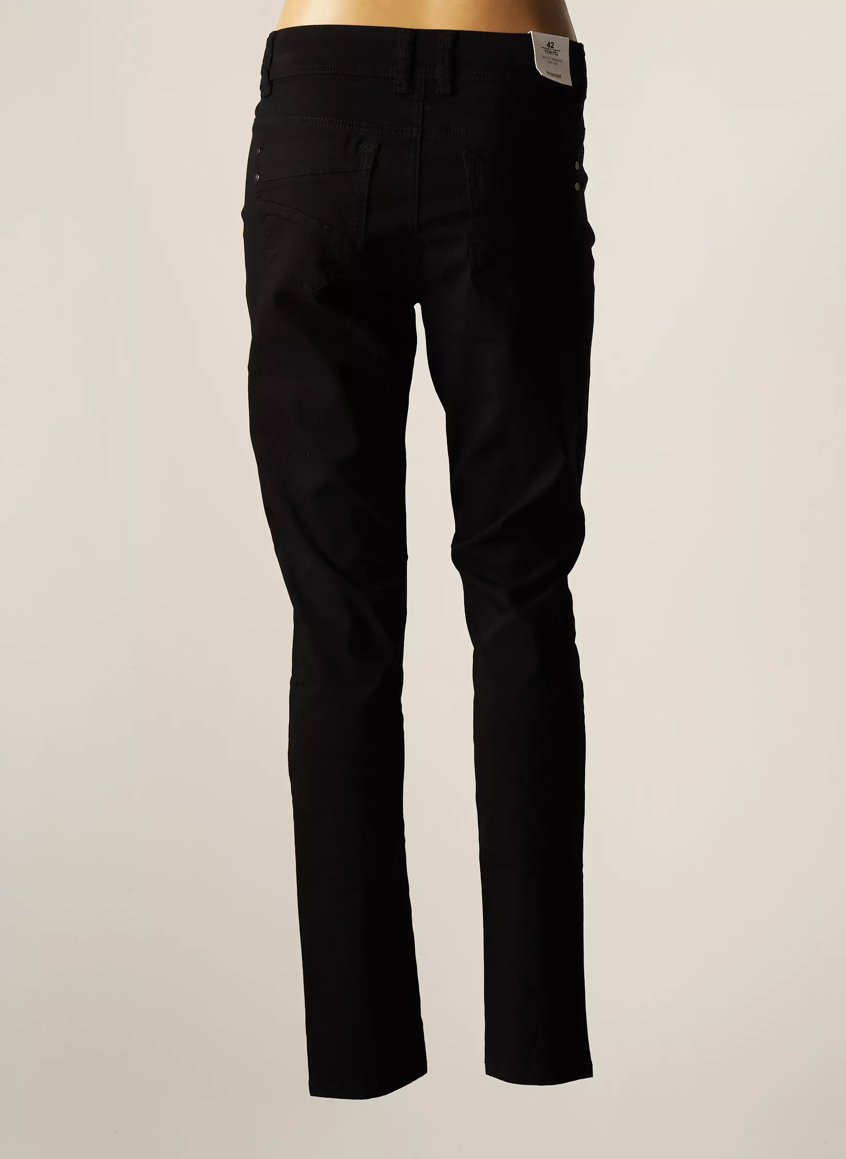 Fransa Pantalons Slim Femme couleur noir
