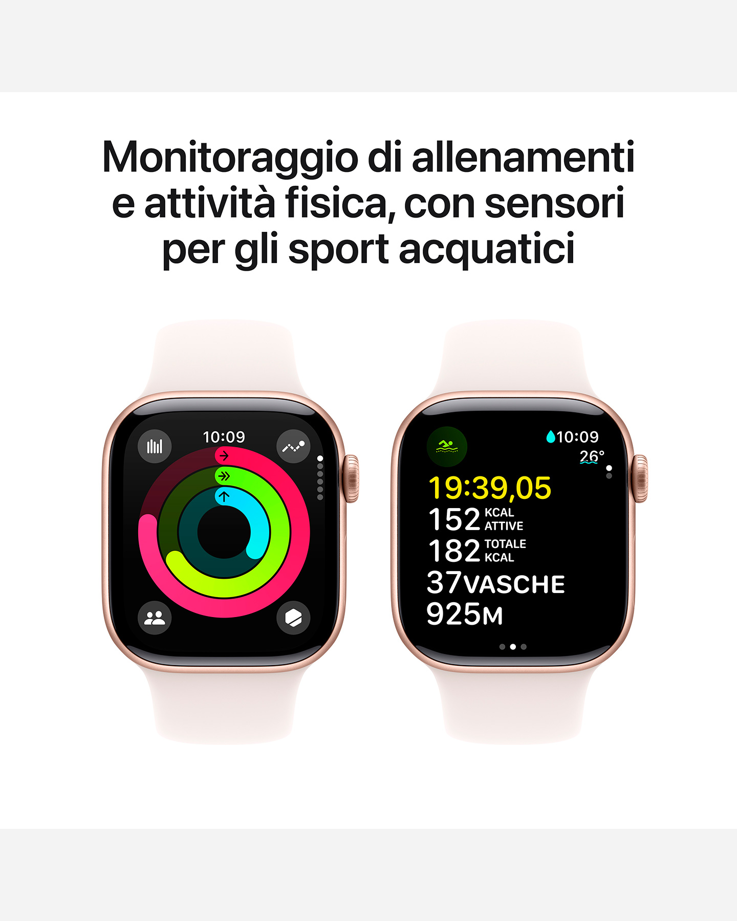 Apple Watch Series 10 GPS 42 mm multifunktionsklocka MWWH3QL/A