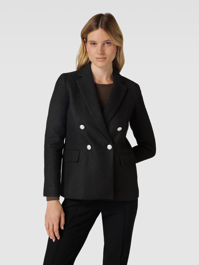 Blazer mit Pattentaschen in schwarz