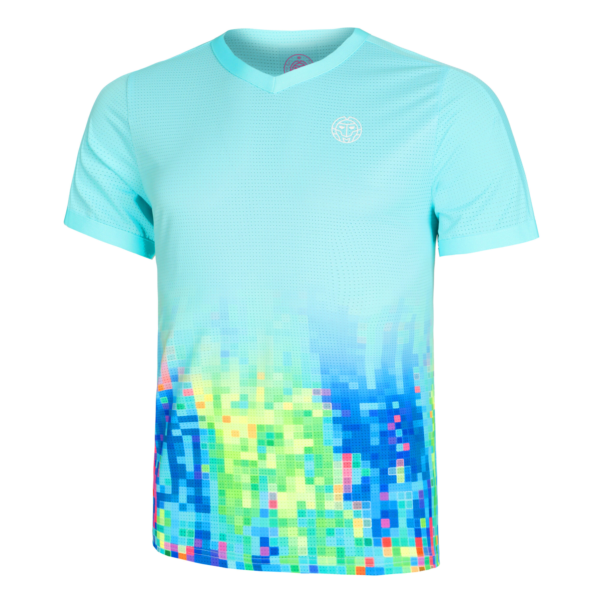 Melbourne 2024 V-Neck T-Shirt Herren - Türkis, Mehrfarbig