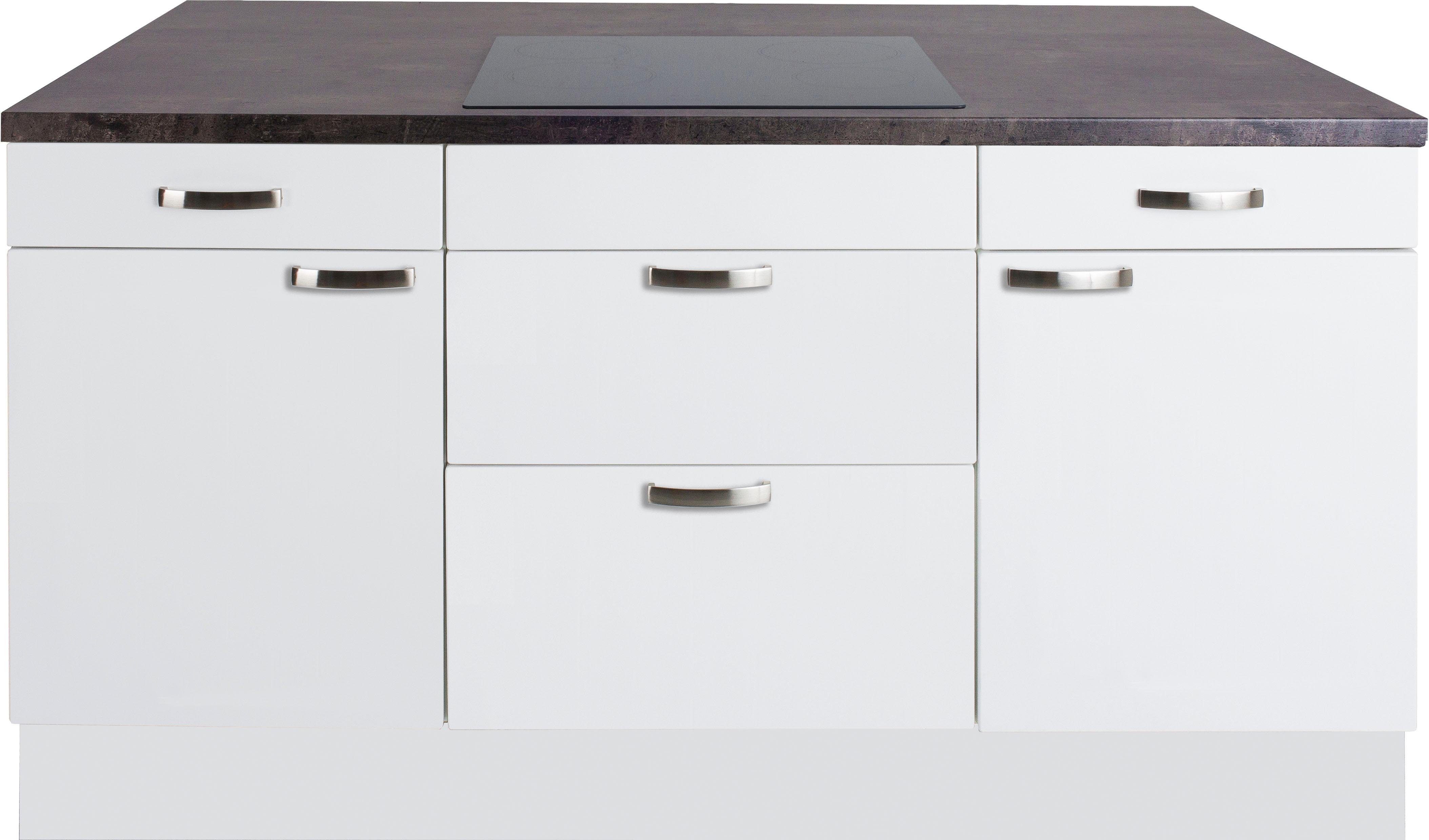 OPTIFIT Kücheninsel Cara, Vollauszüge und Soft-Close-Funktion, Stellbreite 160 x 95 cm