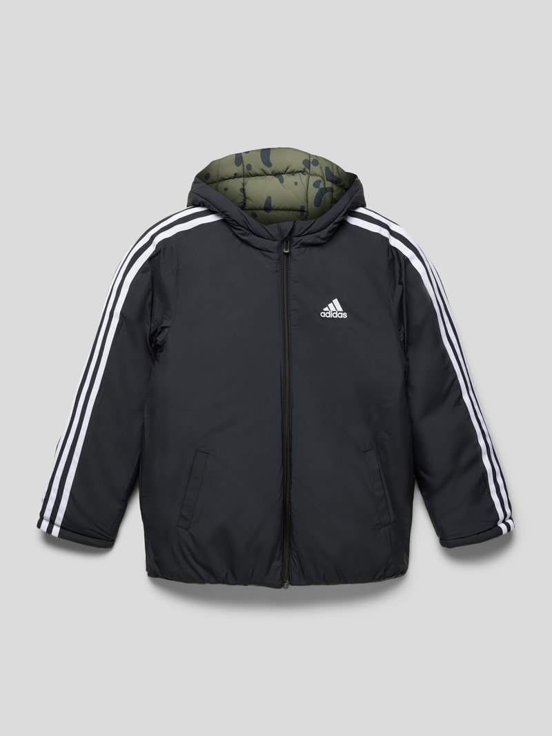 Steppjacke mit Wendefunktion in schwarz