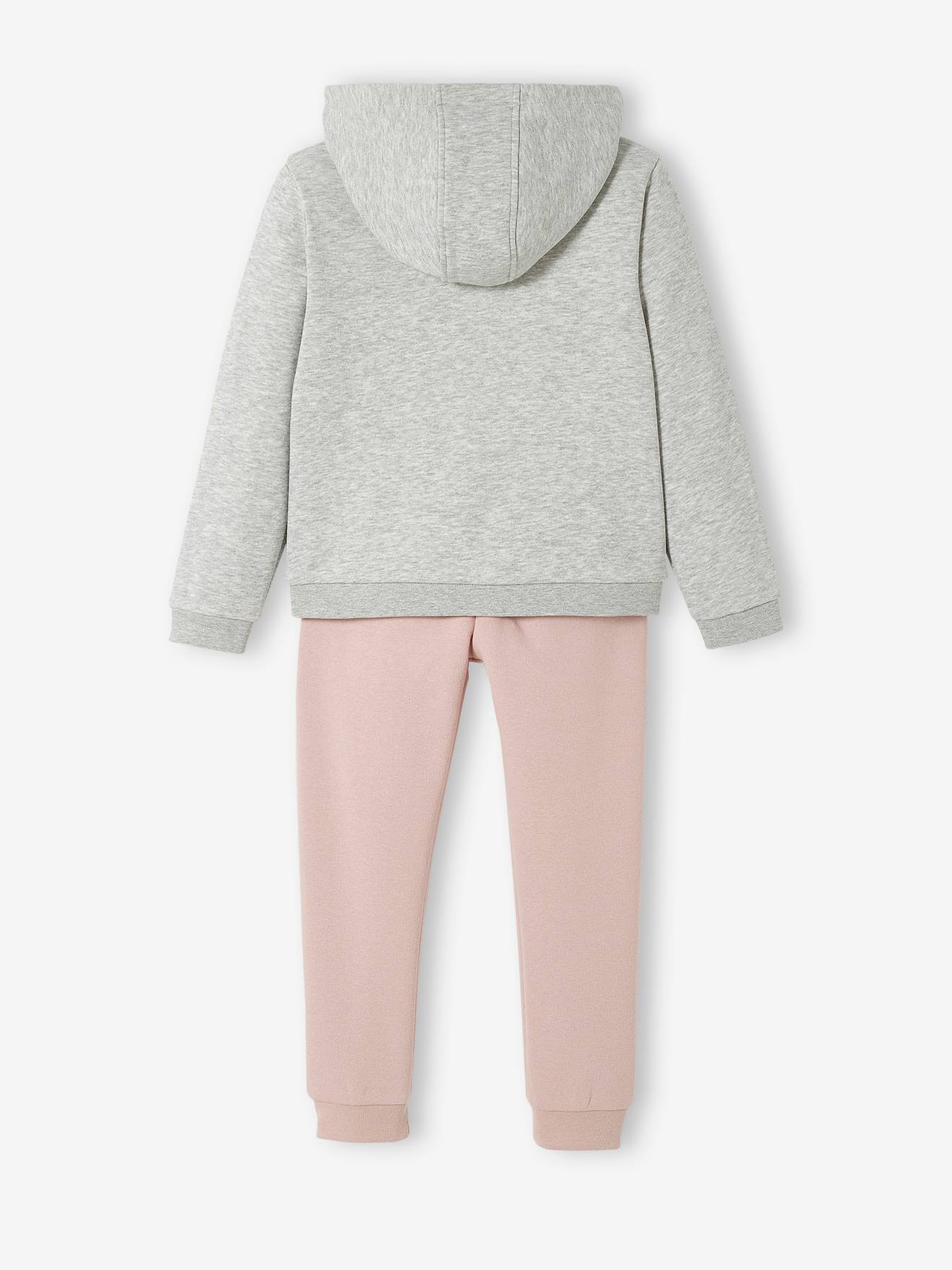 Vertbaudet Mädchen Sport-Set: Sweatshirt & Jogginghose - grau/rosa
