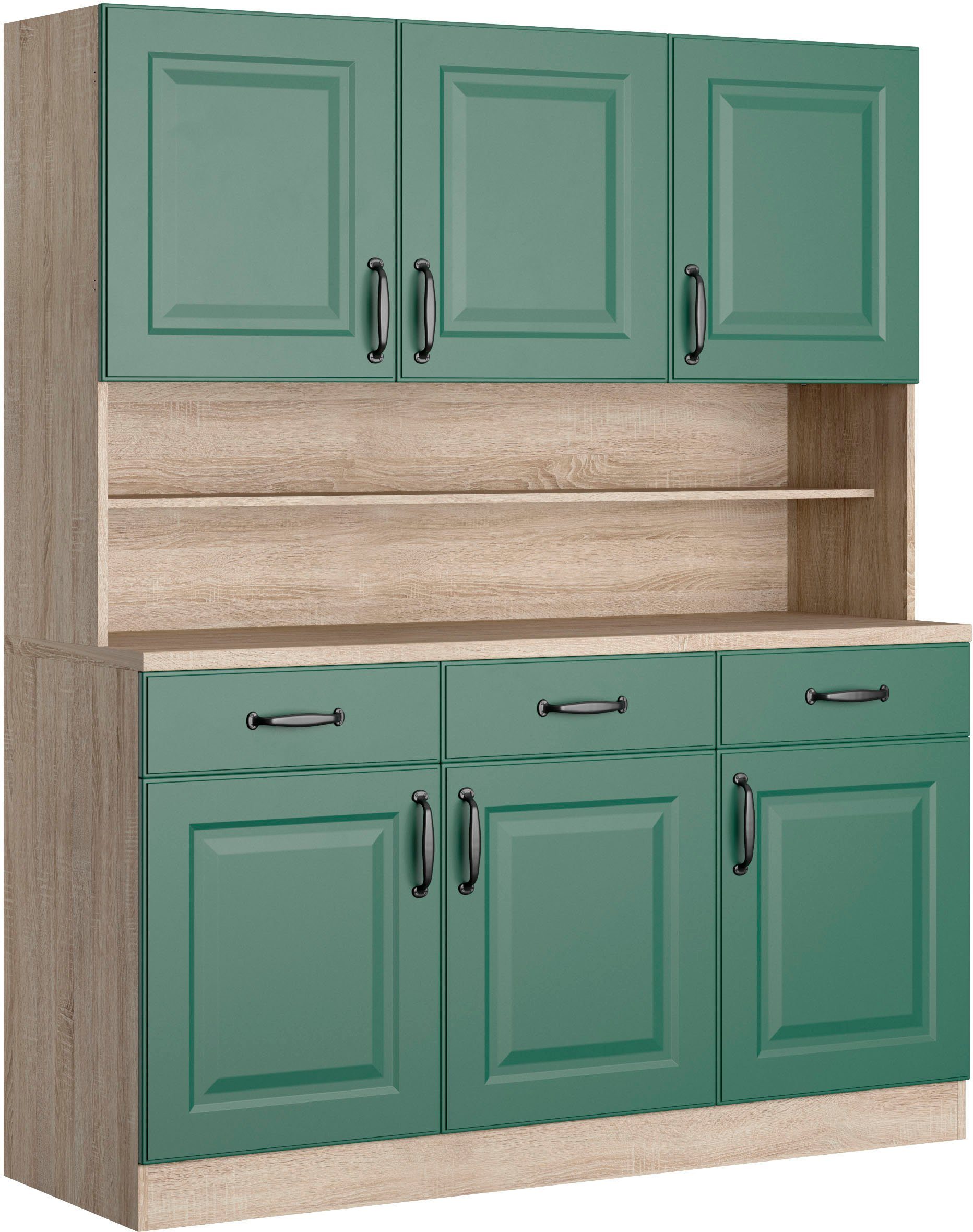 wiho Küchen Küchenbuffet York 150 cm breit, mit Kassettenfront