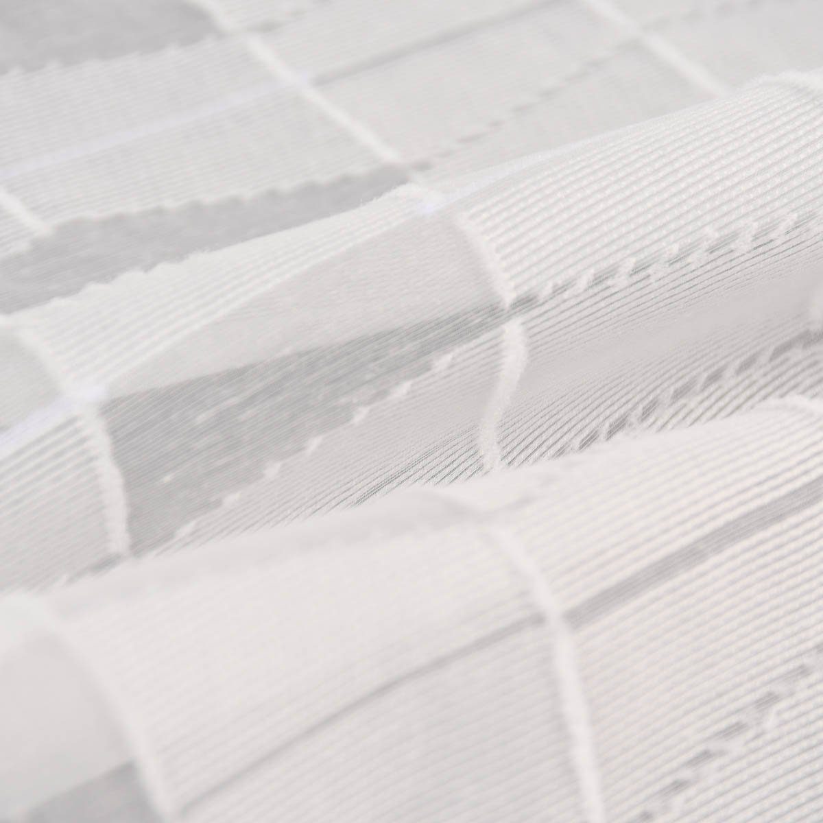 Meterware Rasch Textil Stores Scherli Rechtecke abstrakt weiß 300cm, halbtransparent, Kunstfaser, überbreit