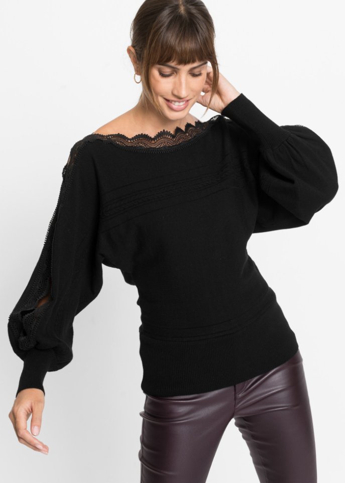 Pullover mit Spitze