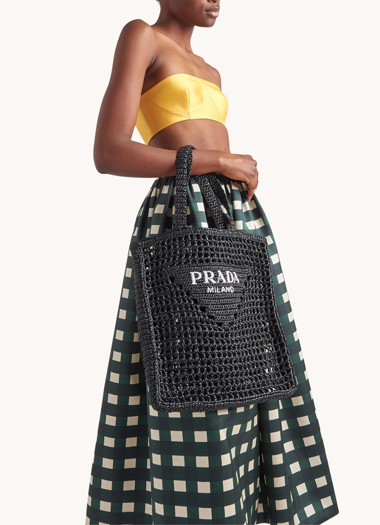 Prada raffia shopper
