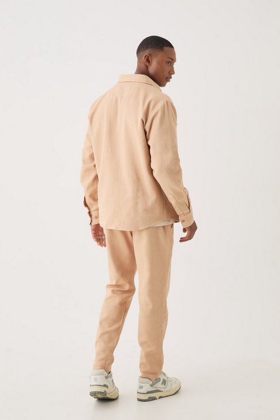 Strukturiertes Overshirt mit Knopfleiste