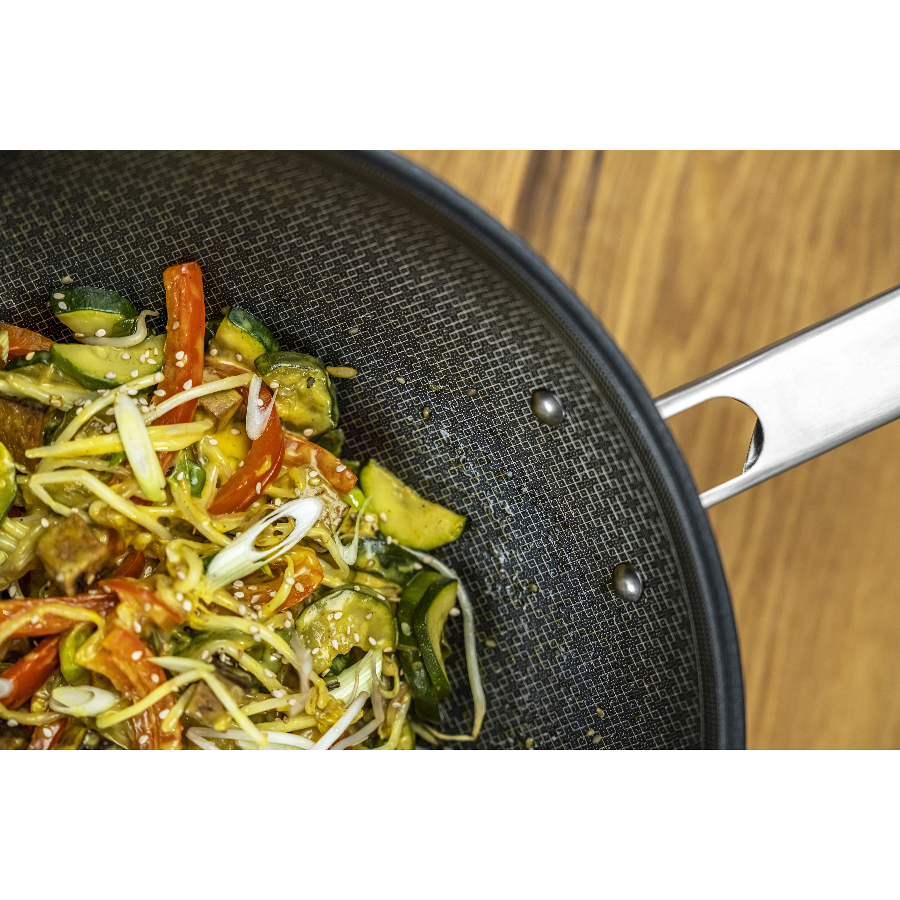Wok 30 cm, 18/10 Edelstahl