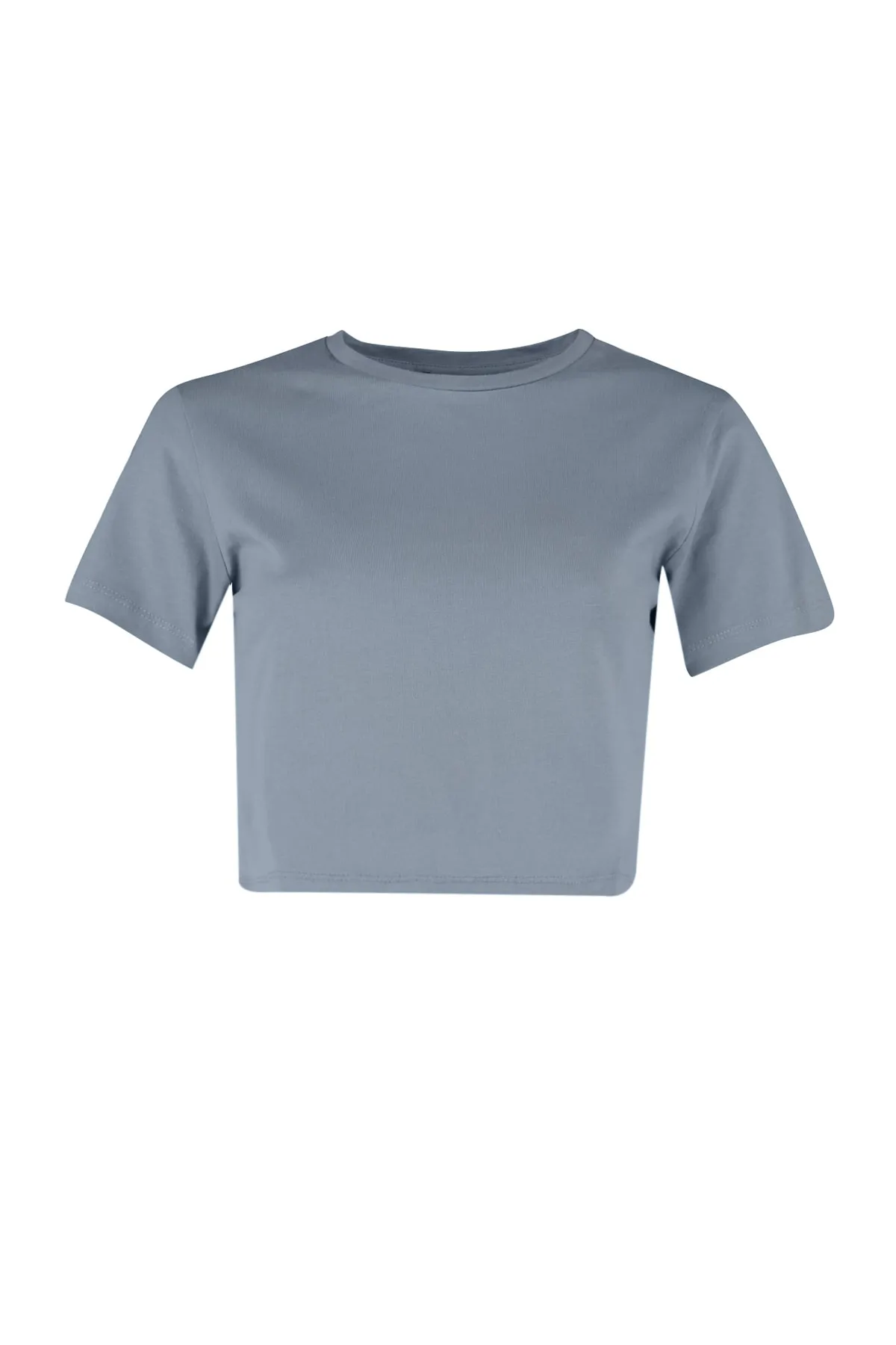 Trendyol Collection  Grau-Mint, 2er-Pack kurze Strick-T-Shirts aus 100 % Baumwolle mit Rundhalsausschnitt TWOSS20TS1480