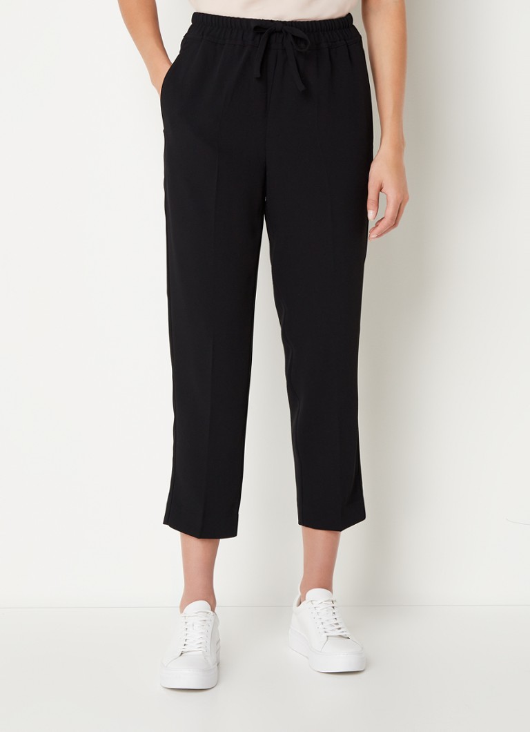 Pantaloni Reiss Hailey cu talie înaltă, croială slim, lungime scurtă și buzunare laterale.