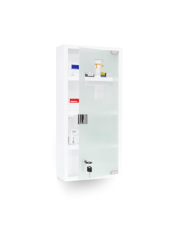 relaxdays Medizinschrank in Weiß - (B)27 x (H)57 x (T)12 cm günstig kaufen onesize