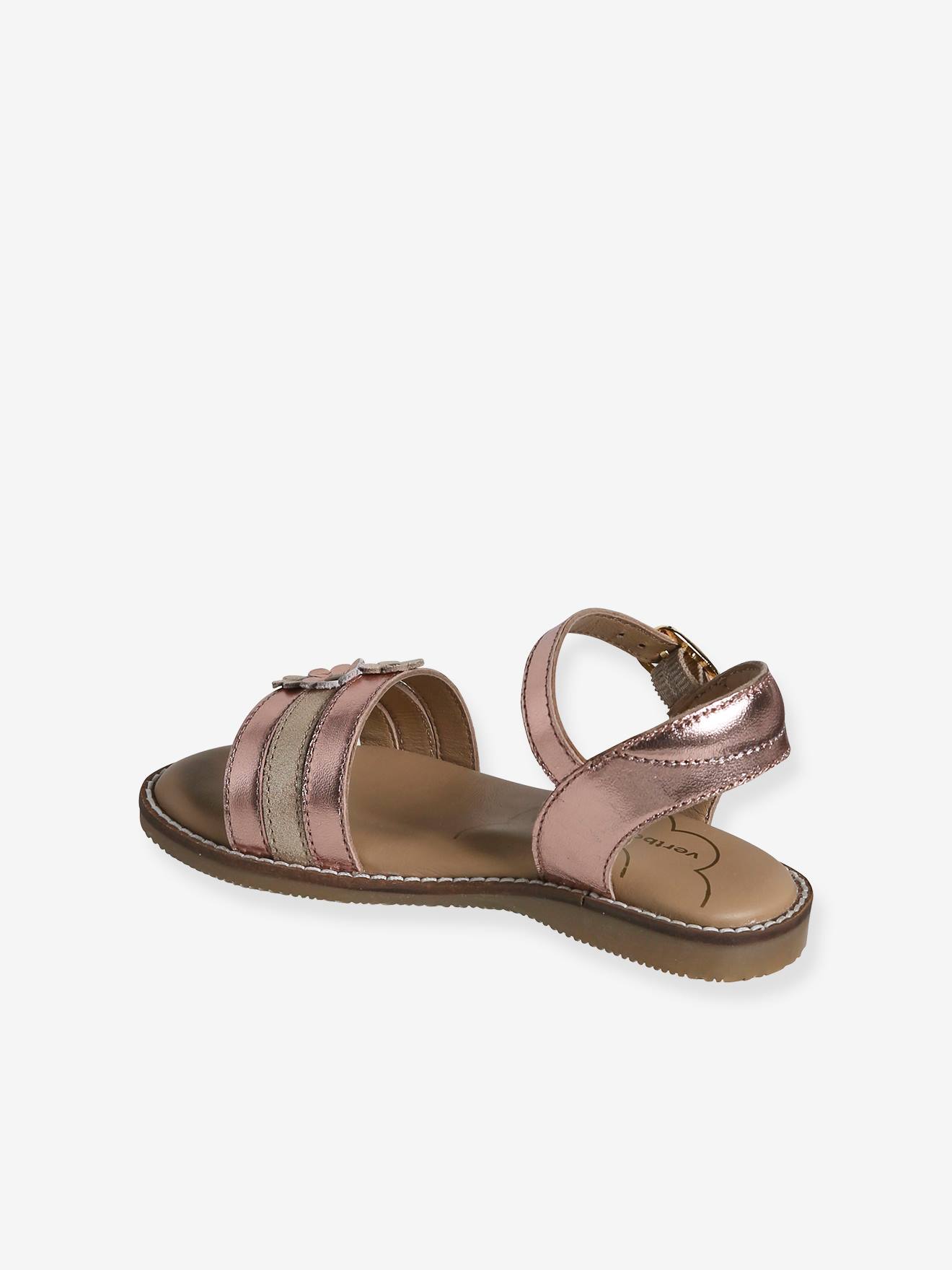 Vertbaudet Kinder Sandalen mit Anziehtrick - ocker