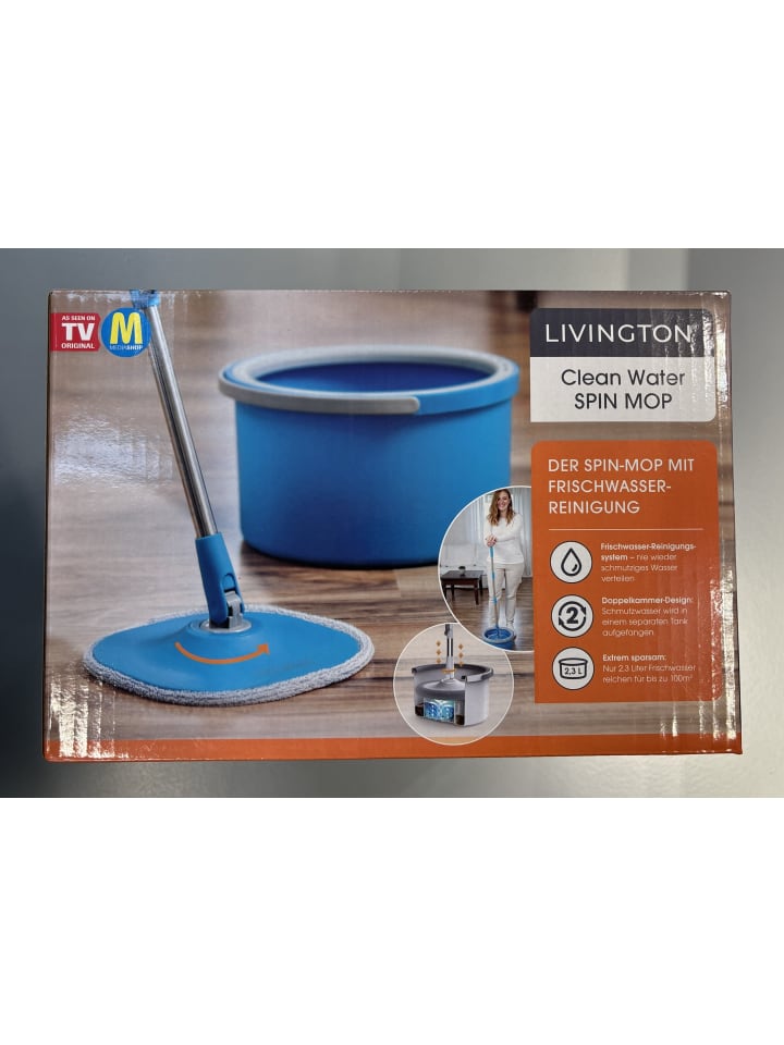Livington Mop Clean Water Spin Mop in Blau günstig kaufen onesize