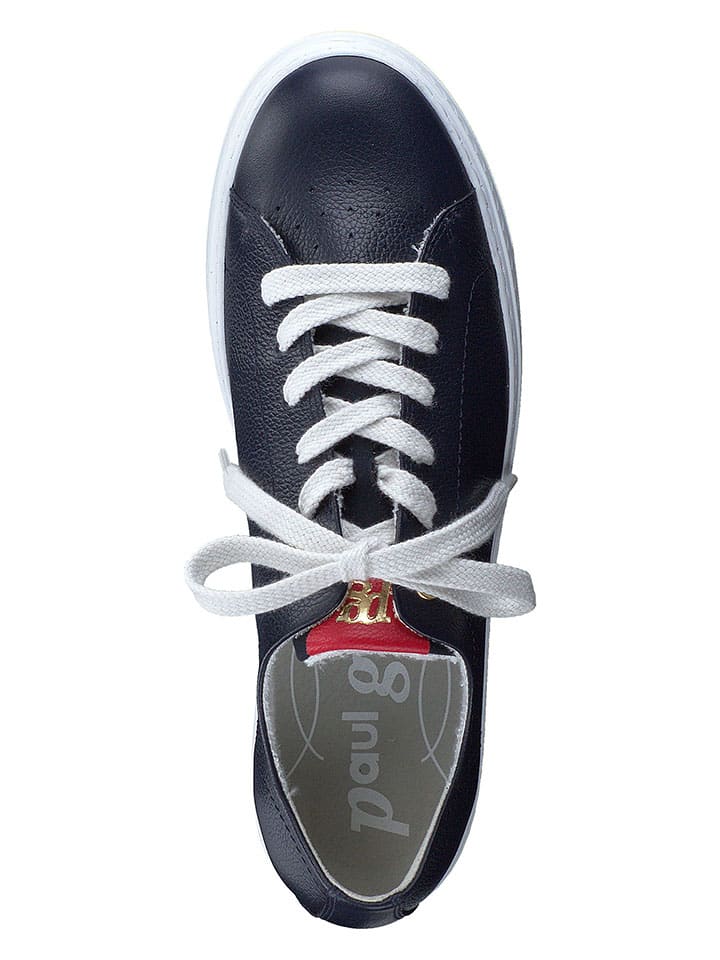 Paul Green Leder-Sneakers in Dunkelblau günstig kaufen