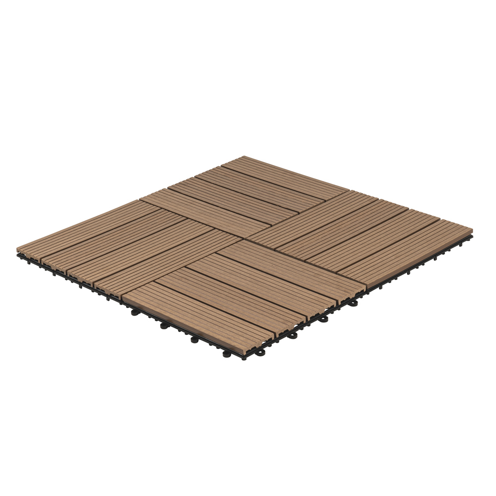 Home Deluxe WPC Holzfliesen BAVARO Teak 3 m²