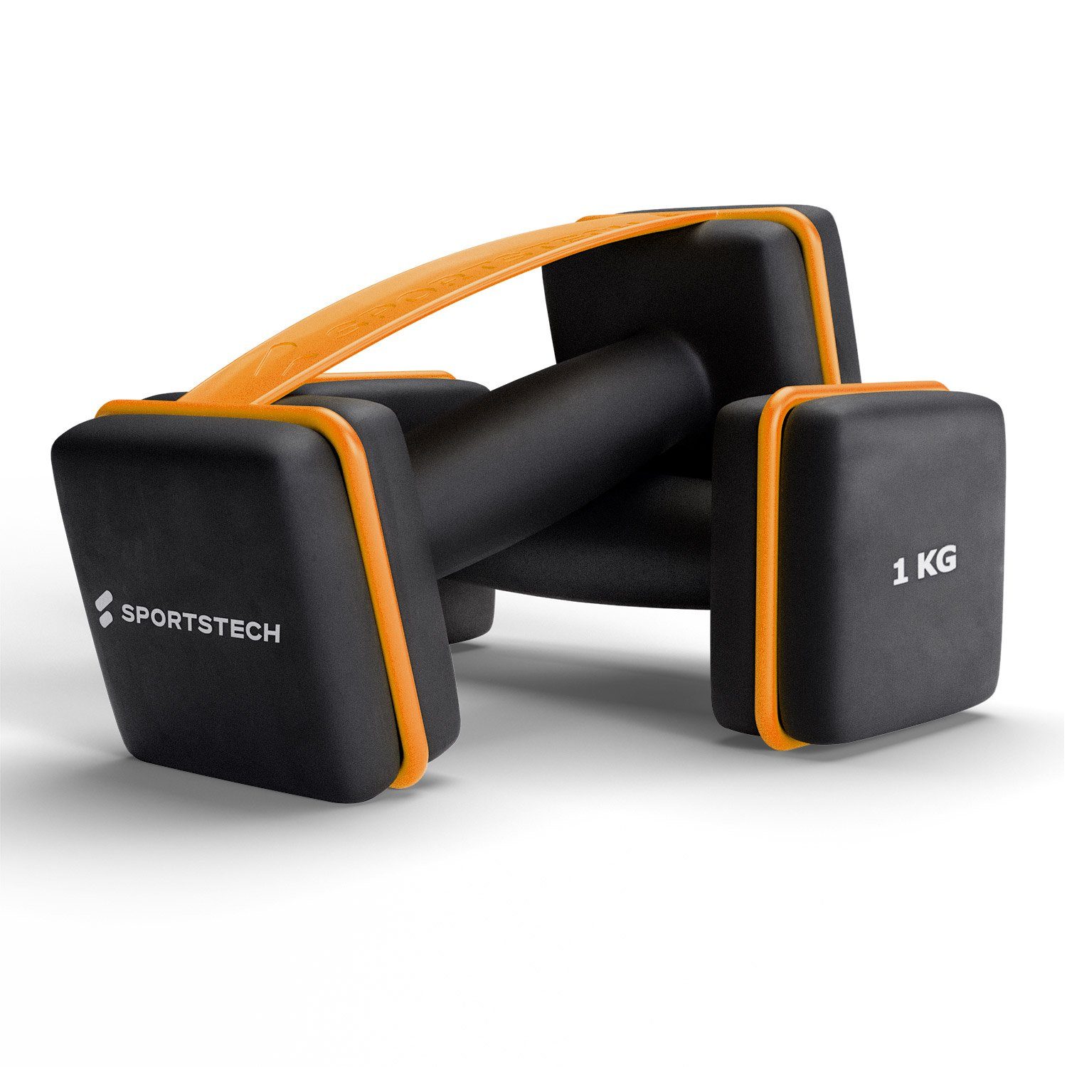 Sportstech Dumbbell AH100, Sportstech Hanteln mit Schlaufe, 7x Kurzhantel