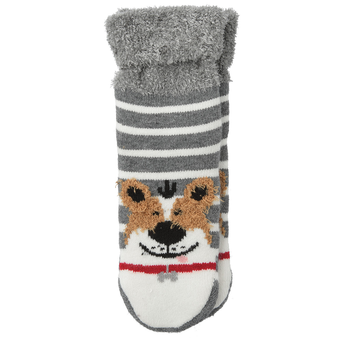 1 Paar Damen Kuschelsocken mit ABS-Sohle