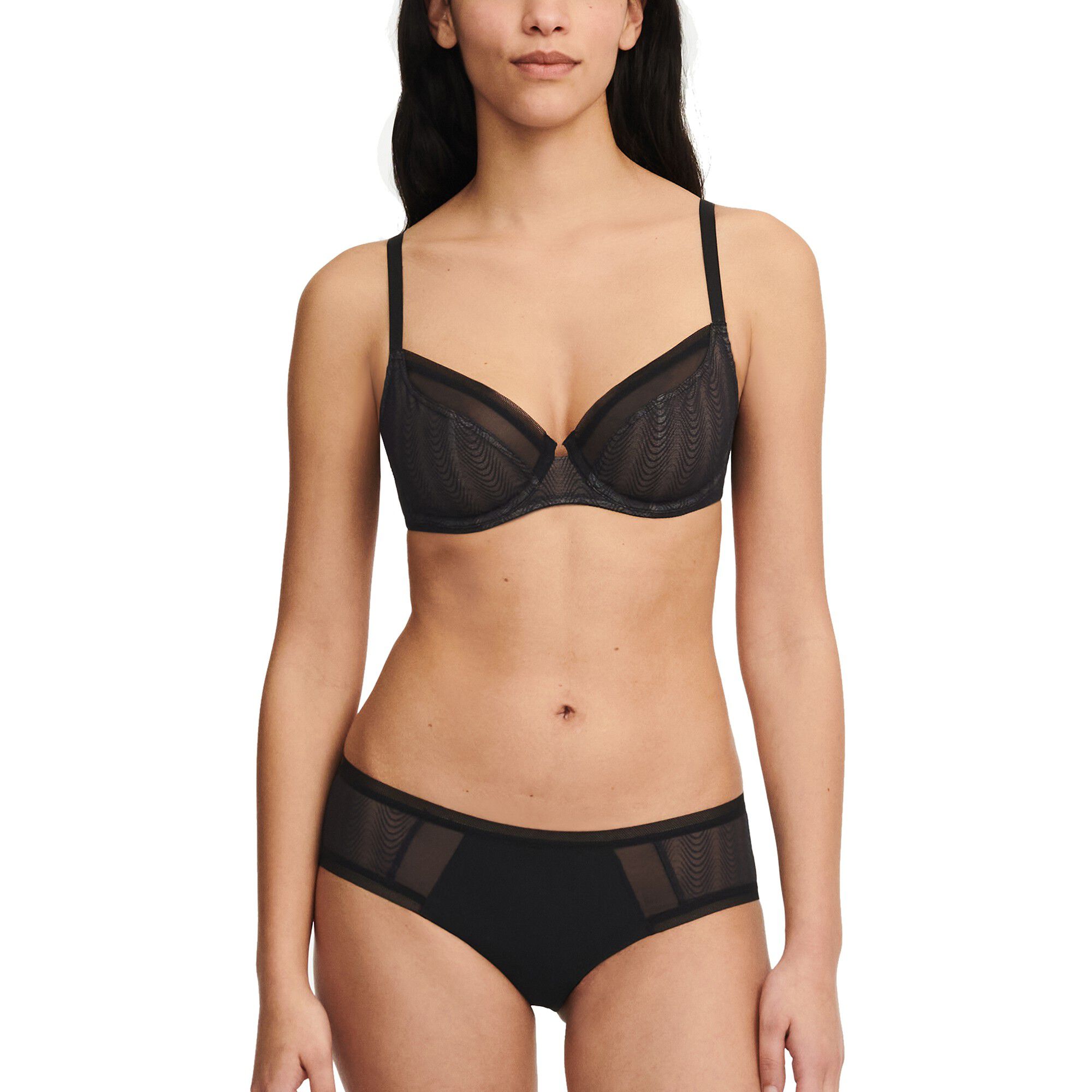 Culotte forme tanga dentelle et tulle Romane
