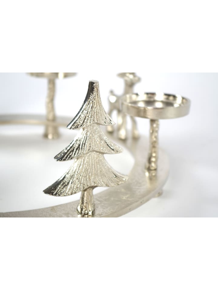kobolo Adventskranz DEER4LGHT L in Silber günstig kaufen onesize