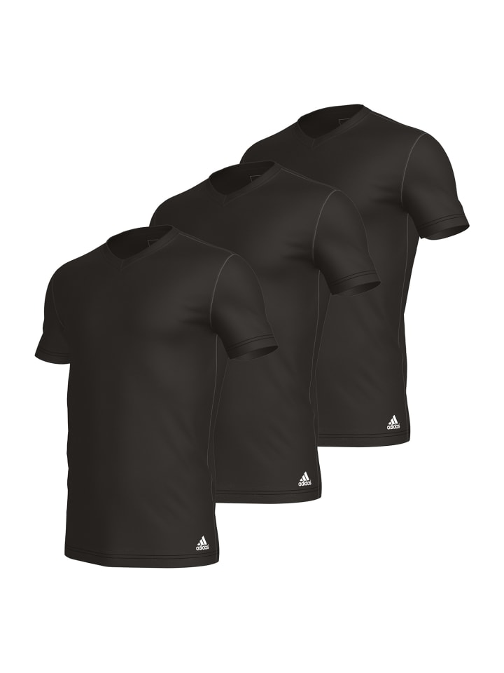 adidas T-Shirt V-NECK in Schwarz günstig kaufen M