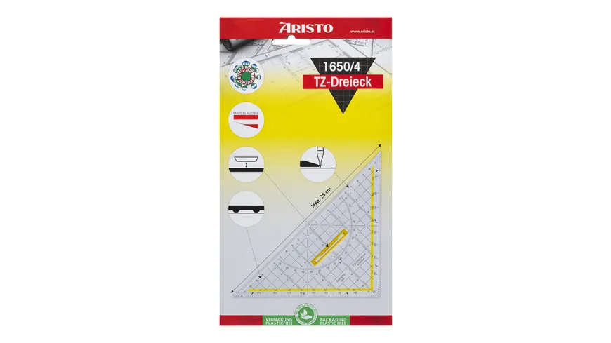 ARISTO TZ-Dreieck mit abnehmbaren Griff 22,5cm