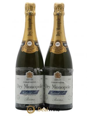 Champagne Dry Monopole Charles Heidsieck 1971 - Lot de 2 Bouteilles