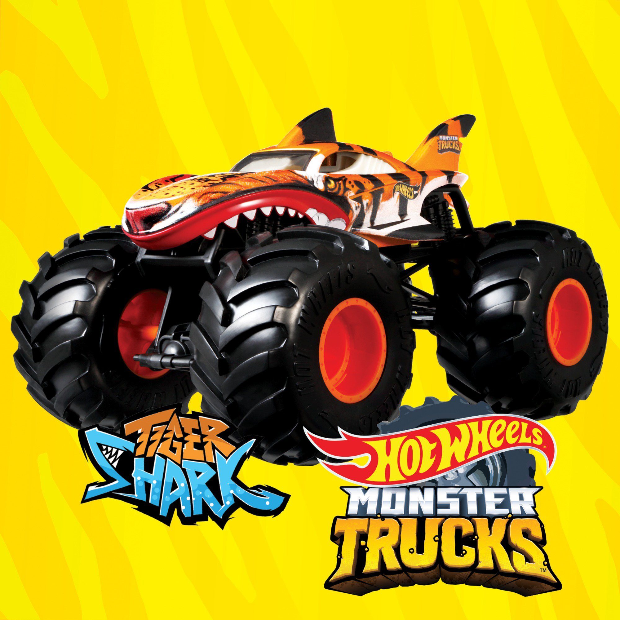 Hot Wheels Spielzeug-Monstertruck Die-Cast Tiger Shark, 1:24