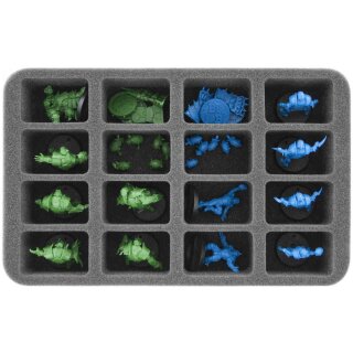 Feldherr50 mm Half-Size Schaumstoff für 16 Blood Bowl Miniaturen