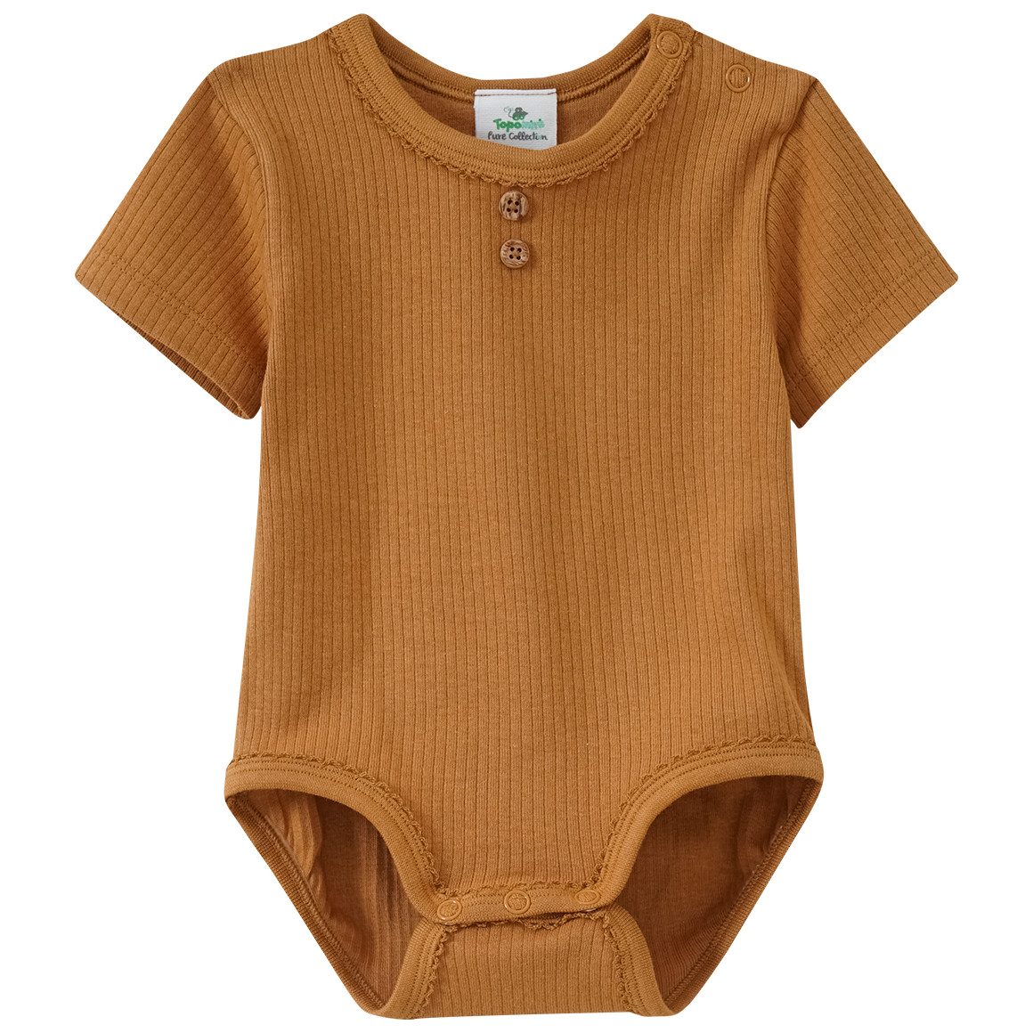 3 Baby Bodys mit Rippstruktur